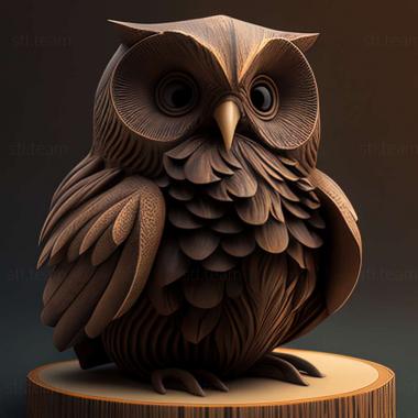 3D model Otus collari (STL)